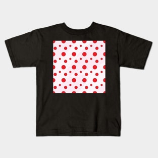 Large Red dots pattern Kids T-Shirt